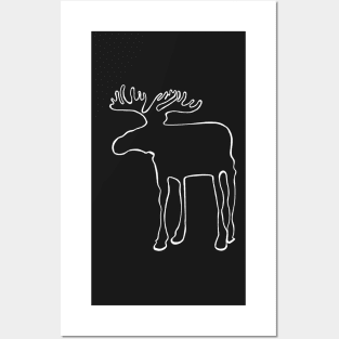 Elk lines Posters and Art